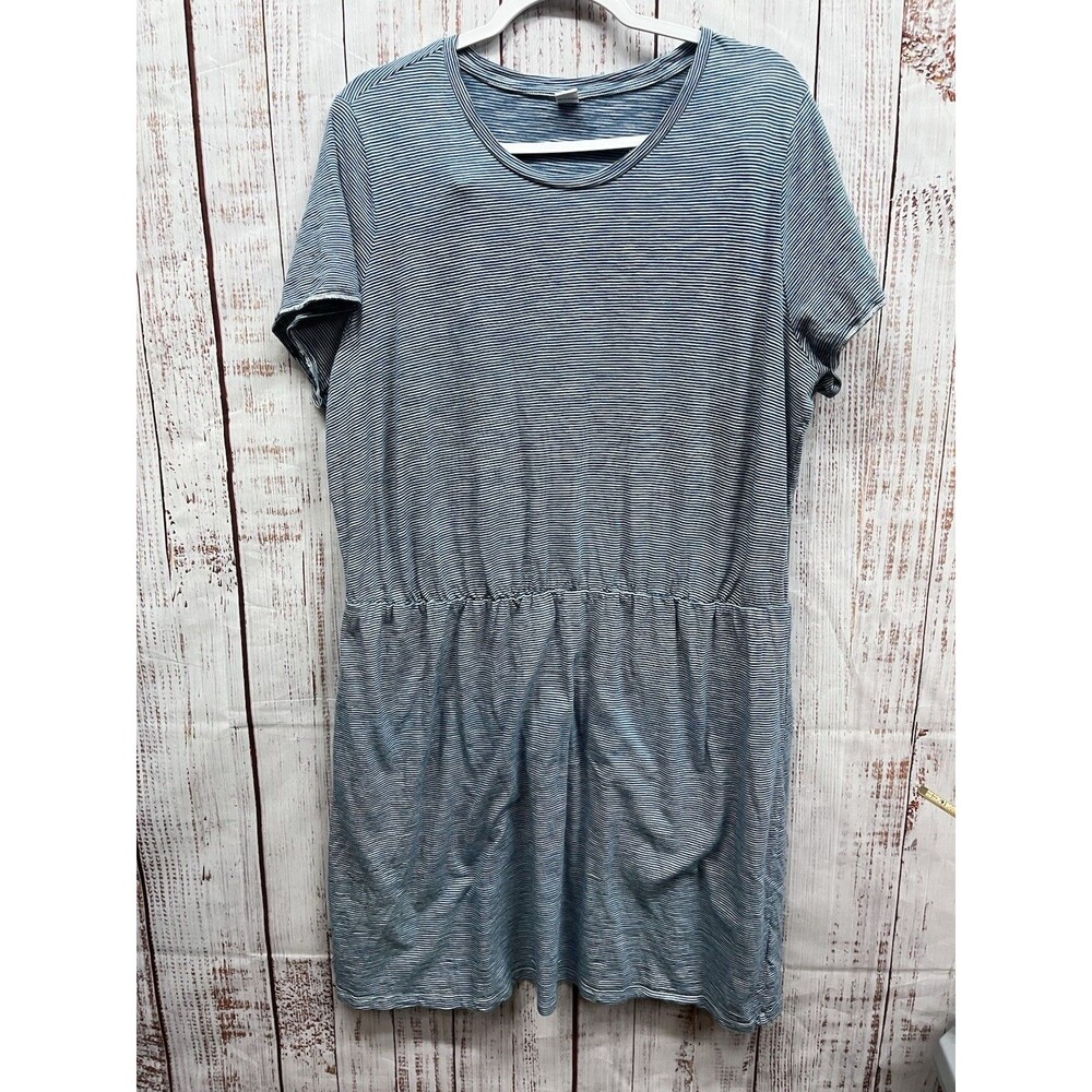 Old Navy Tiered T-shirt Dress XXL  Comfort Short Sleeve Round Neck 100% Cotton